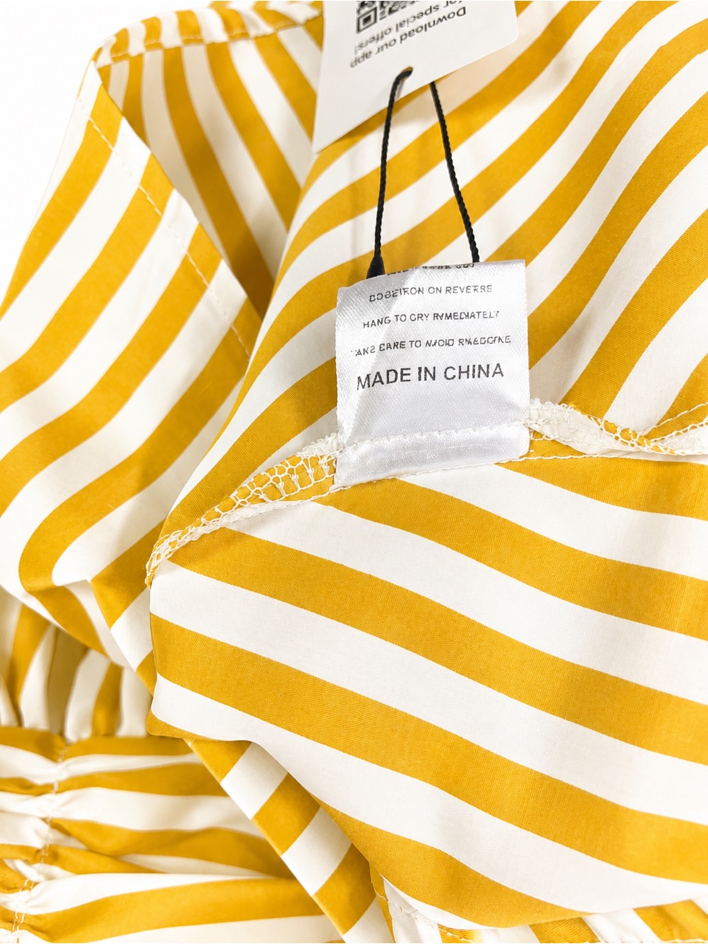 Micas ☀️Yellow & White Striped Halter Mini Dress – NWT - Picture 14 of 16